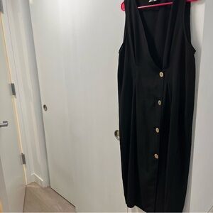 Top shop black sleeveless maxi dress size 12